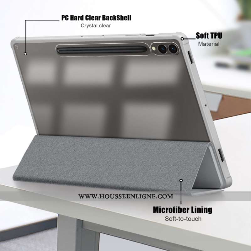 Smart Case Samsung Galaxy Tab S9 Plus Trois Volets Porte-Stylet