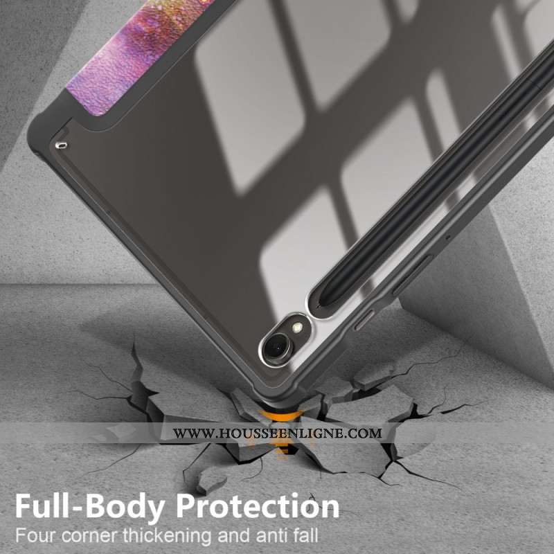 Smart Case Samsung Galaxy Tab S9 Porte-Stylet Dos Transparent Galaxie