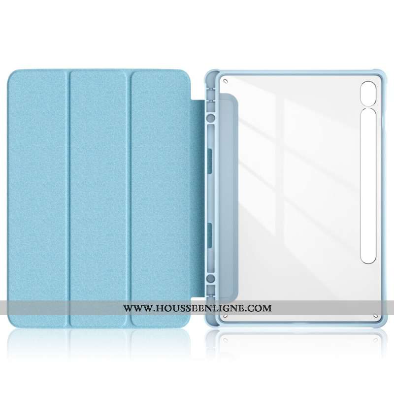 Smart Case Samsung Galaxy Tab S9 Porte-Stylet Dos Transparent Vague