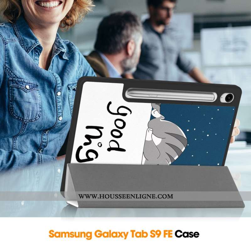 Smart Case Samsung Galaxy Tab S9 / Tab S9 FE Porte-Stylet Good Night