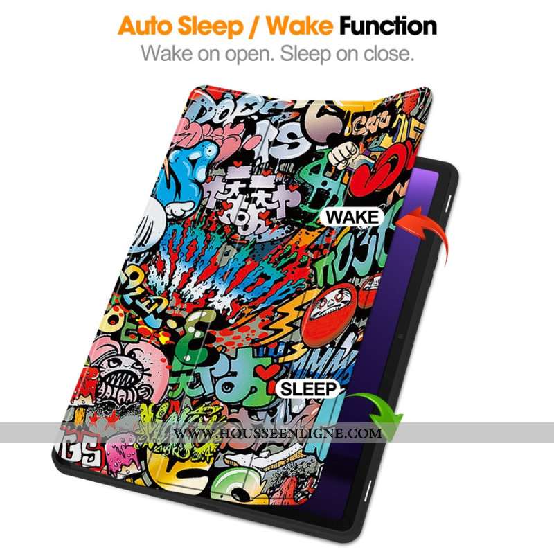 Smart Case Samsung Galaxy Tab S9 / Tab S9 FE Porte-Stylet Graffitis