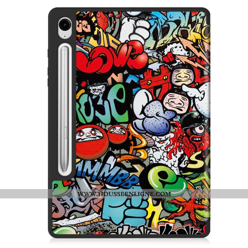 Smart Case Samsung Galaxy Tab S9 / Tab S9 FE Porte-Stylet Graffitis