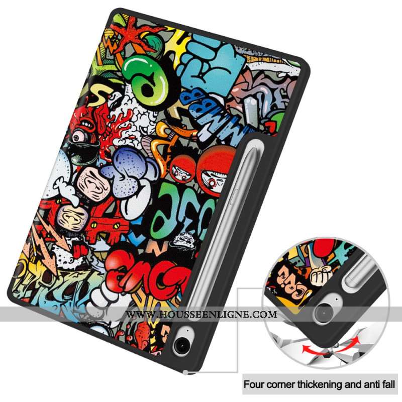 Smart Case Samsung Galaxy Tab S9 / Tab S9 FE Porte-Stylet Graffitis