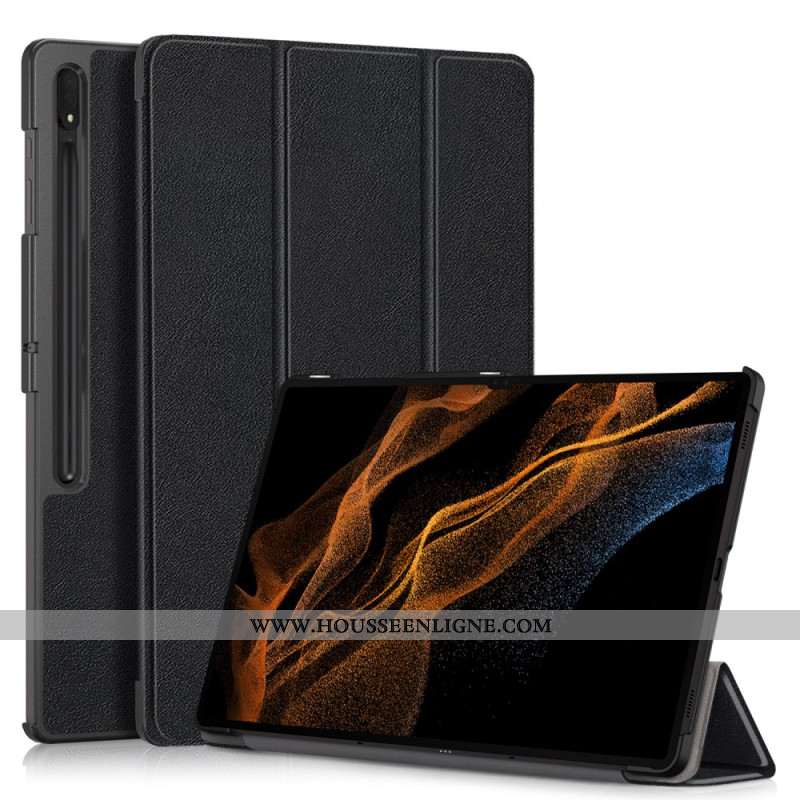 Smart Case Samsung Galaxy Tab S9 Ultra Support Tri-pli Anti-chute