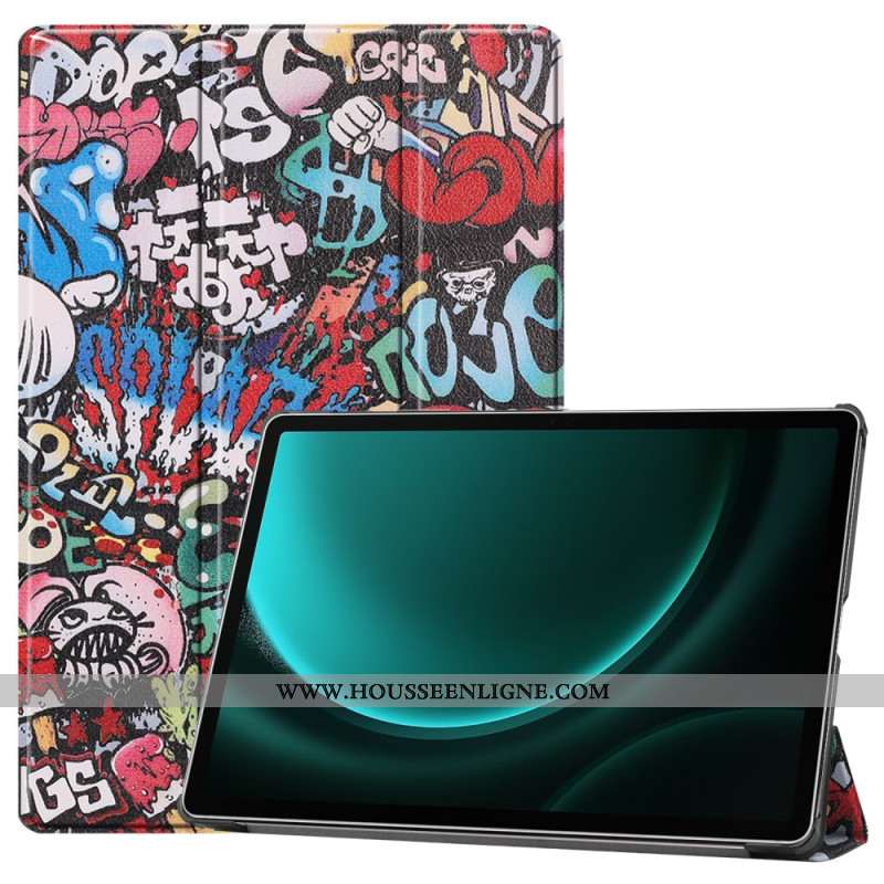 Smart CaseSamsung Galaxy Tab S9 FE Plus Porte-Stylet Graffiti