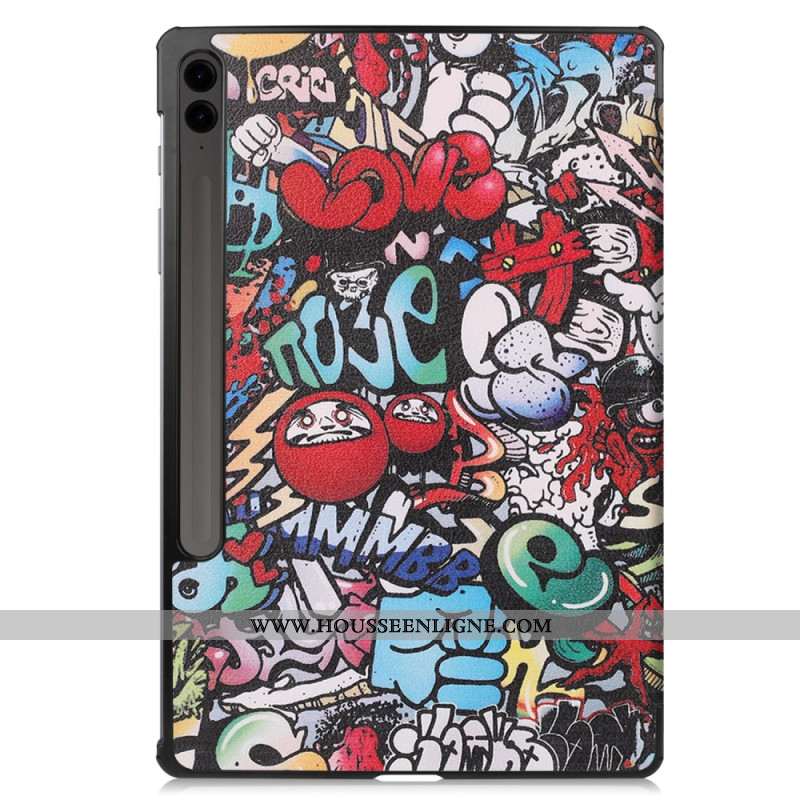 Smart CaseSamsung Galaxy Tab S9 FE Plus Porte-Stylet Graffiti